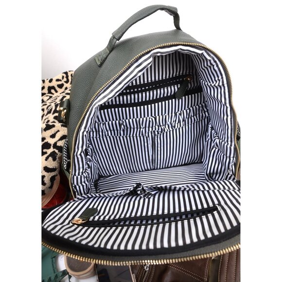 Rad Rev OG GREEN Pine Gold Studs Full-Size Diaper Bag Backpack Purse Crossbody - Picture 8 of 13